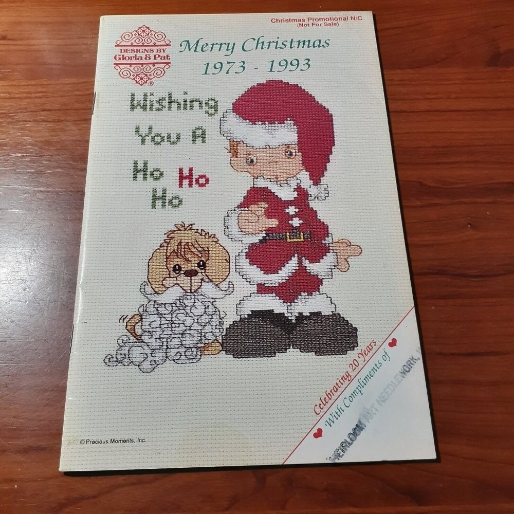 Precious Moments Merry Christmas 1973 - 1993  Cross Stitch by Gloria & Pat
